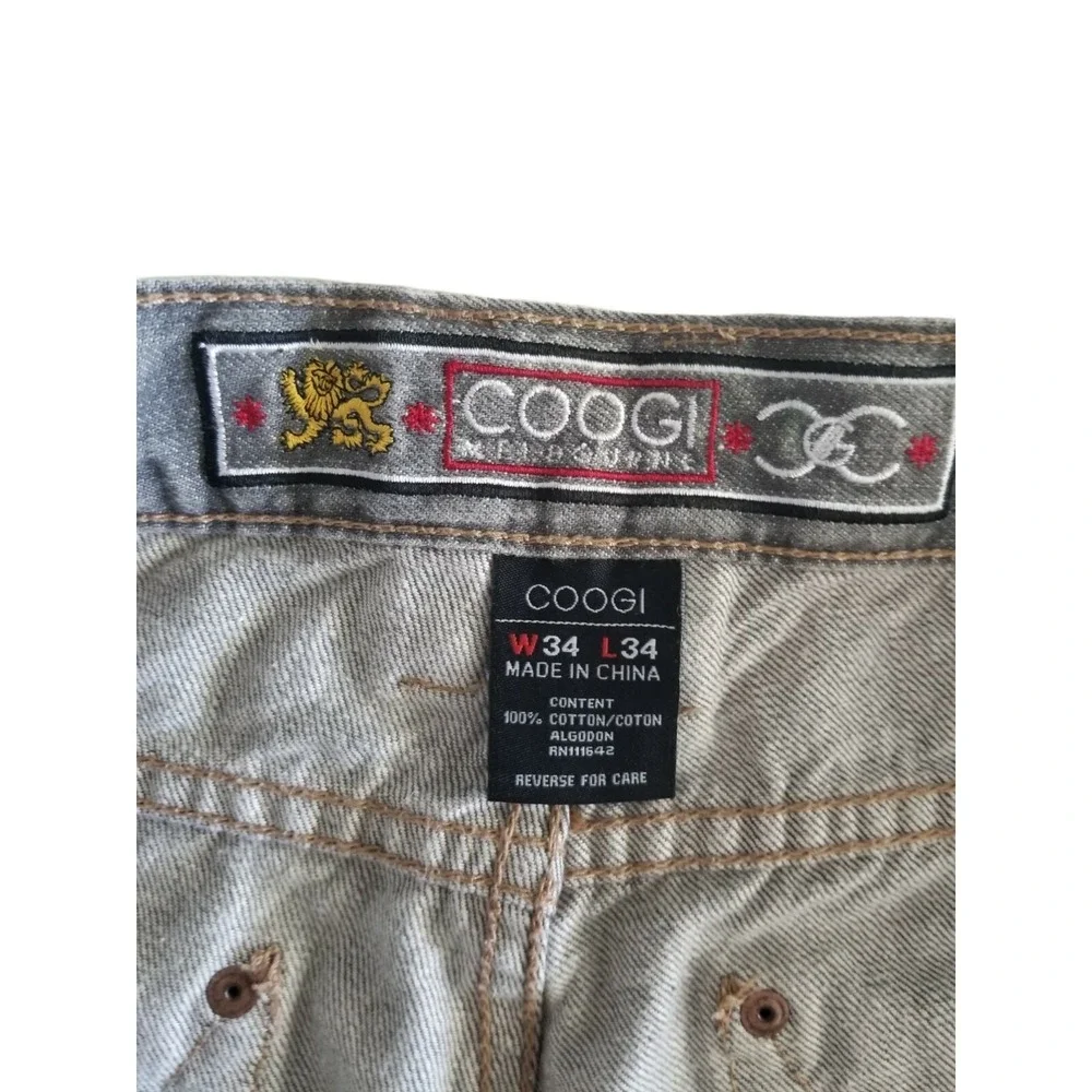 COOGI Melbourne Men's Cut Away Denim Shorts Gray Size‎ W34 Home Altered Length